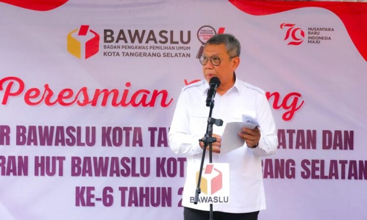 Wali Kota Benyamin Resmikan Gedung Bawaslu Tangsel