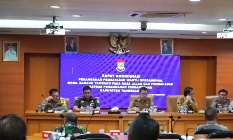 Dishub dan Forkopimda Rakor terkait Pembatasan Operasional Mobil Angkutan