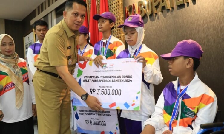 Pemkab Tangerang Apresiasi Atlet Berprestasi di Peparpeda Banten 2024