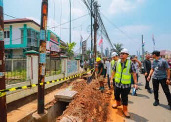 Pilar Optimis Peningkatan Infrastruktur Kawasan Pasar Ciputat Selesai Akhir Desember 2024