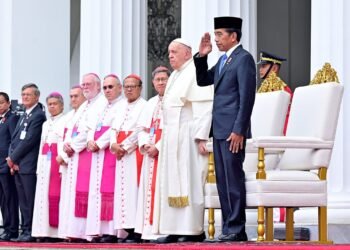 Presiden Jokowi Sambut Kunjungan Kenegaraan Sri Paus Fransiskus di Istana Merdeka