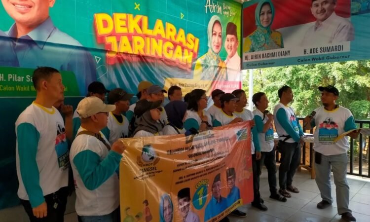 Keluarga Besar Ojol di Tangsel Ramai-ramai Dukung Airin-Ade Sumardi dan Benyamin Davnie-Pilar Saga Ichsan