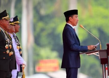 Presiden Jokowi Pimpin Upacara Peringatan HUT Ke-79 TNI di Monas