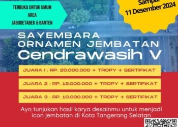 DSDABMBK Tangsel Perpanjang Sayembara Desain Ornamen Jembatan Cendrawasih V, Total Hadiah Rp45 Juta Menanti