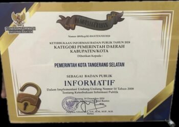 Untuk Ke-5 Kalinya, Pemkot Tangsel Raih Juara Pertama Badan Publik Informatif se-Provinsi Banten