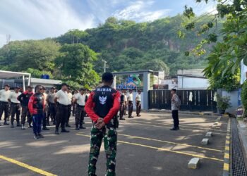 Personil Kskp Merak Polres Cilegon Polda Banten Sampaikan Pesan Kamtibmas Kepada Security