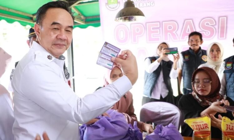 Sekda Kabupaten Tangerang Soma Atmaja Buka Operasi Pasar Gerakan Pangan Murah