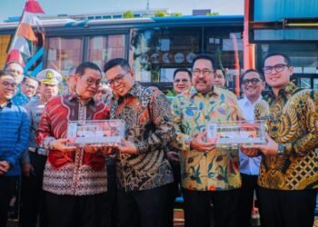 Gubernur DKI Jakarta Pramono Anung Luncurkan Transjabodetabek Alam Sutera–Blok M