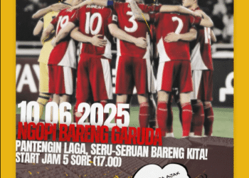 Cek Lokasi Nobar Timnas di Tangsel! Kopi Bolank x Arco Gelar Nobar Laga Indonesia vs Jepang