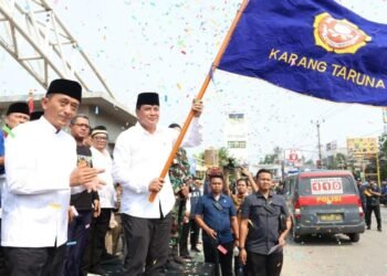 Bupati Tangerang Lepas Peserta Karnaval Festival Tabuh Bedug Ke-34 Kecamatan Teluknaga