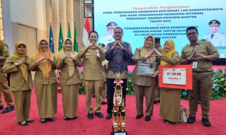 Kabupaten Tangerang Raih Peringkat Pertama Pengawasan Kearsipan Eksternal 2024 Tingkat Provinsi Banten
