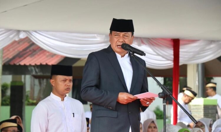 Pimpin Apel Hari Santri, Bupati Tegaskan Santri Harus Jadi Pelaku Sejarah