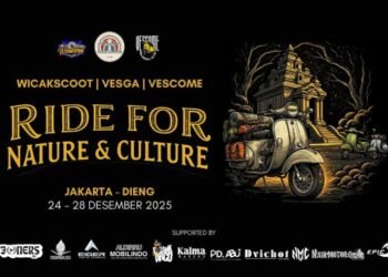 Wicakscoot, Vesga, dan Vescome Tangsel Gelar Ride for Nature & Culture Jakarta–Dieng