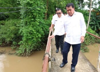 Bupati Tangerang Tinjau Jembatan Pertanian di Desa Badak Anom Sindang Jaya
