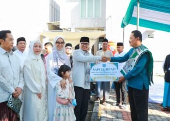Wakil Walikota Tangsel Pilar Saga Ichsan Sembelih Sendiri Hewan Kurban