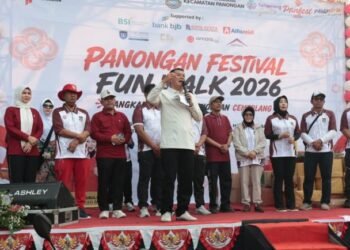 Bupati Tangerang Moch Maesyal Rasyid Lepas Peserta Fun Walk Semarak HUT RI di Panongan